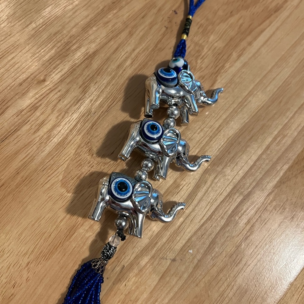 Evil Eye Elephant Decor Piece